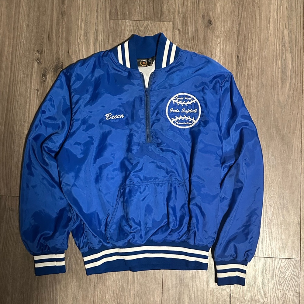 Blue Jacket with White Accents